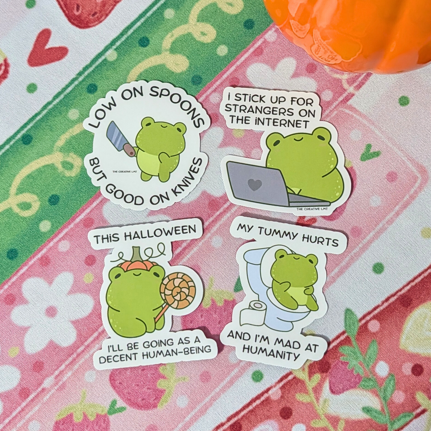 Sassy Frog Sticker Set & Keychain