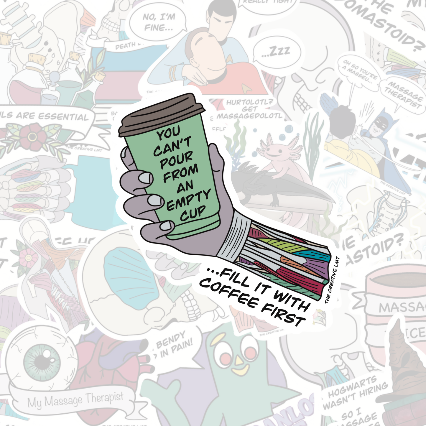 Can't Pour From An Empty Cup | Vinyl Sticker