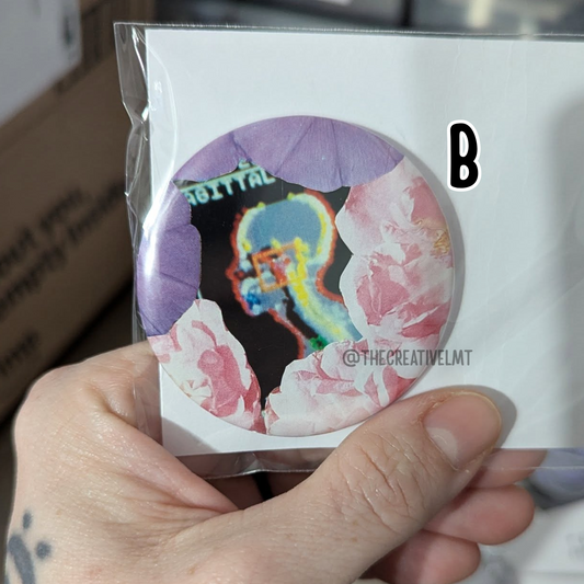 One-of-a-Kind Pinback Buttons | Collage Art Created by Hand