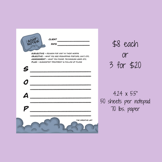 Soap Notes Notepad