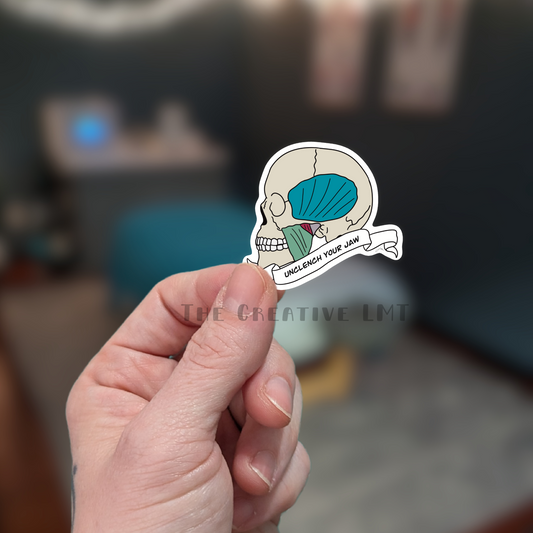 Unclench Your Jaw | Anatomy Vinyl Sticker