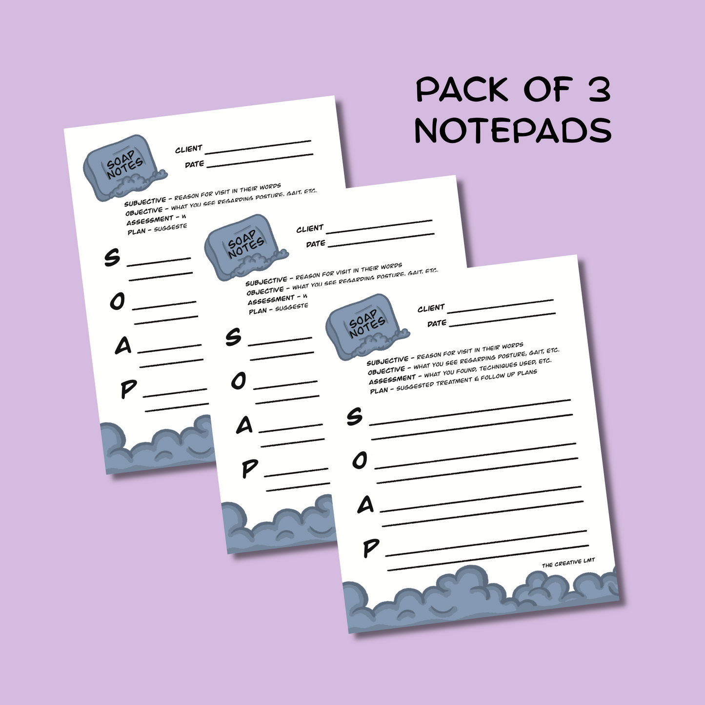 Soap Notes Notepad