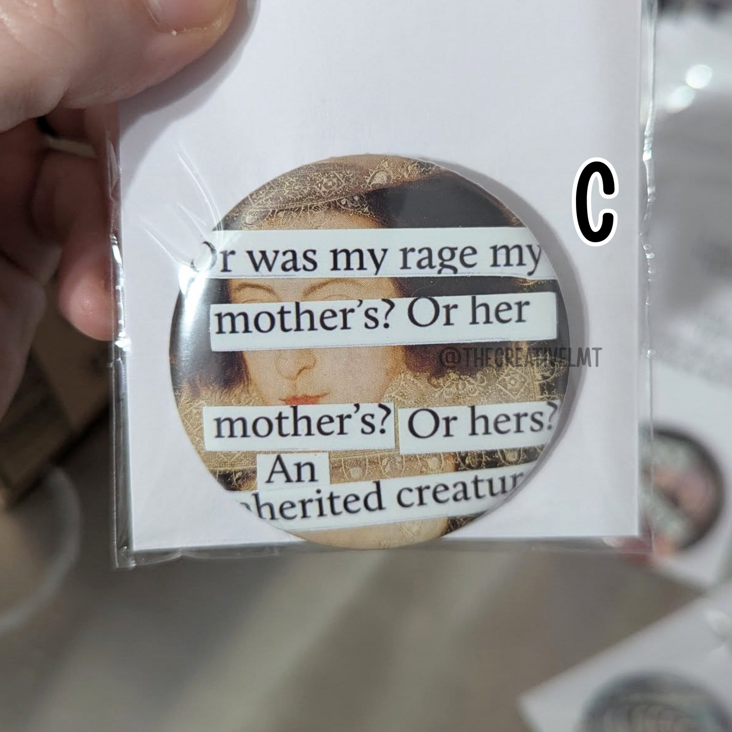 One-of-a-Kind Pinback Buttons | Collage Art Created by Hand