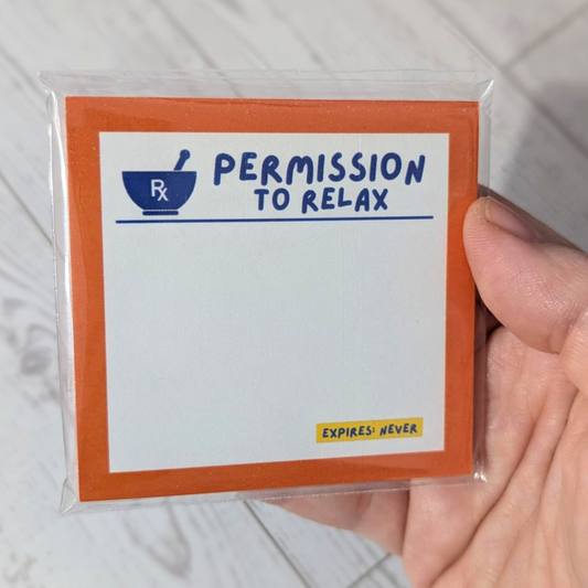 Permission to Relax Post-It Sticky Notes