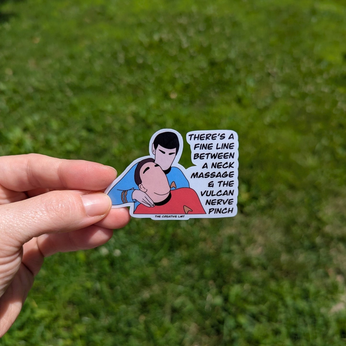 Spock Neck Massage | Parody Vinyl Sticker