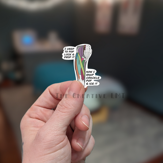 Snap Crackle Pop Leg | Funny Anatomy Vinyl Sticker