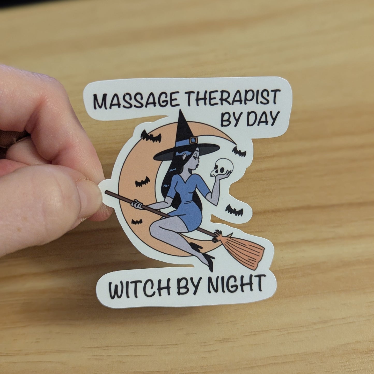Massage Therapist by Day Witch by Night | Halloween Vinyl Sticker