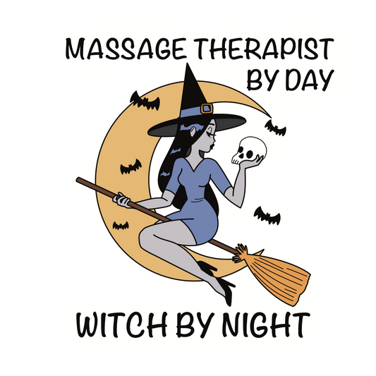 Massage Therapist by Day Witch by Night | Halloween Vinyl Sticker