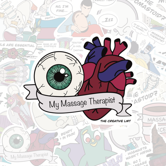 Eye Heart My Massage Therapist | Anatomy Vinyl Sticker