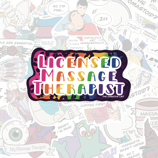 Colorful LMT | Massage Therapy Vinyl Sticker