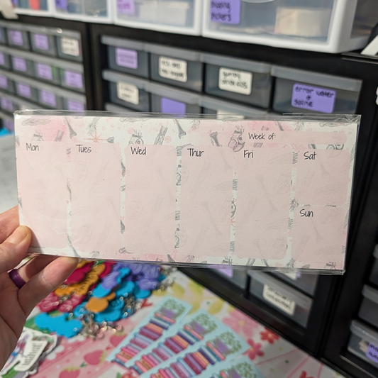 Pink Vintage Anatomy Weekly Planner