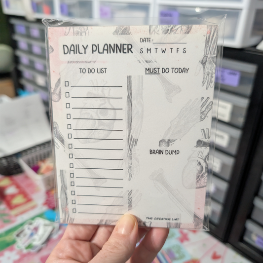 Pink Vintage Anatomy Daily Planner Small