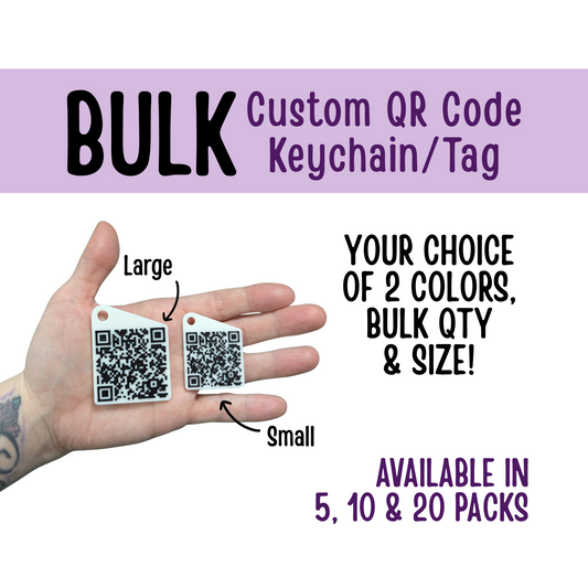 Bulk 3D Printed QR Code Keychains | Custom QR Tags for Client Gifts, Events & Small Business Marketing