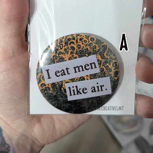 One-of-a-Kind Pinback Buttons | Collage Art Created by Hand