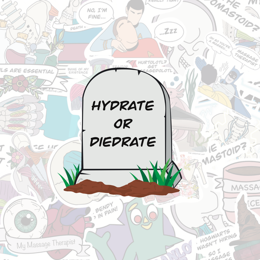 Hydrate or Diedrate Tombstone | Funny Vinyl Sticker