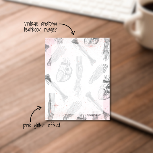Vintage Anatomy Pink Notepad