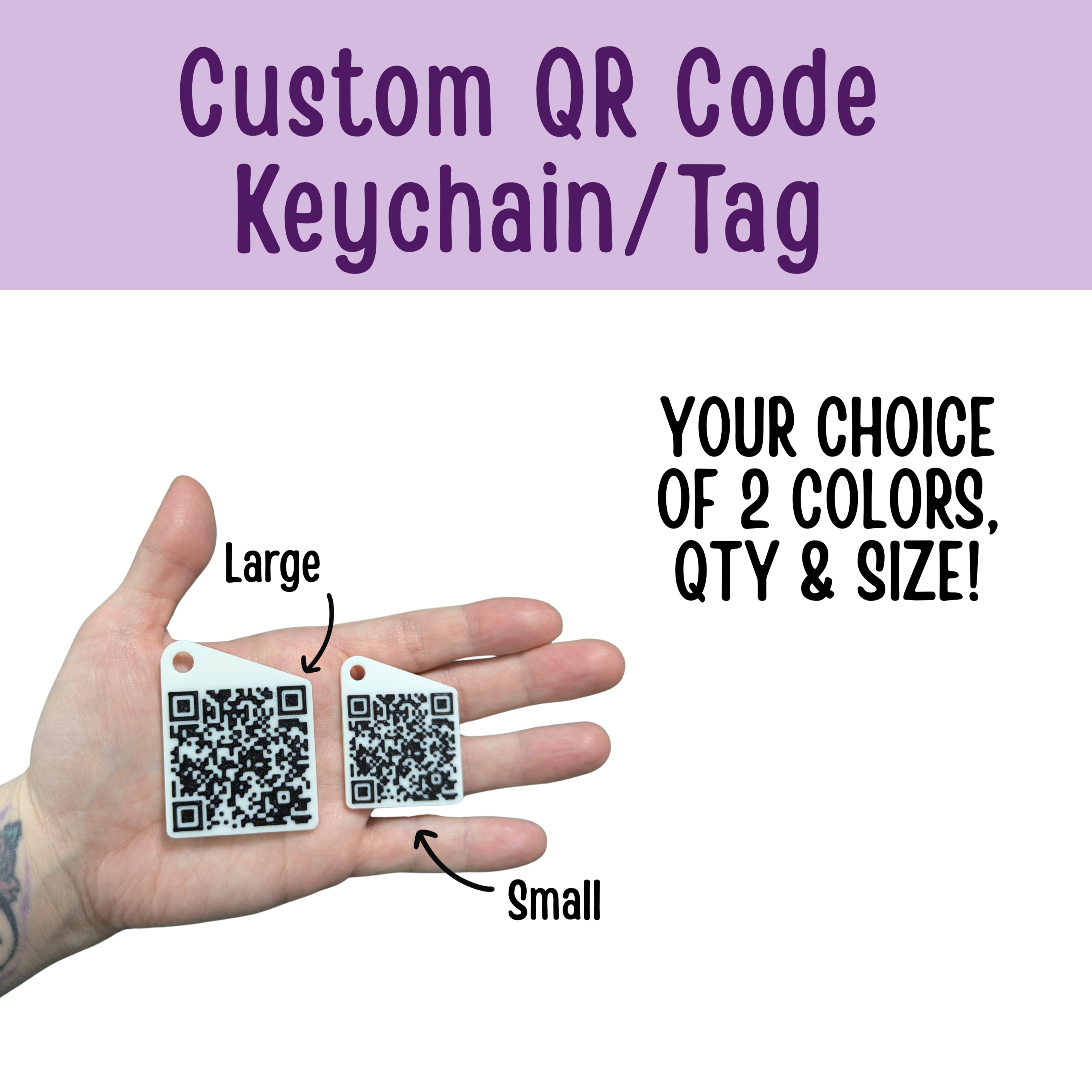 Custom 3D Printed QR Code Keychain | Personalized Link Tags for Client ...