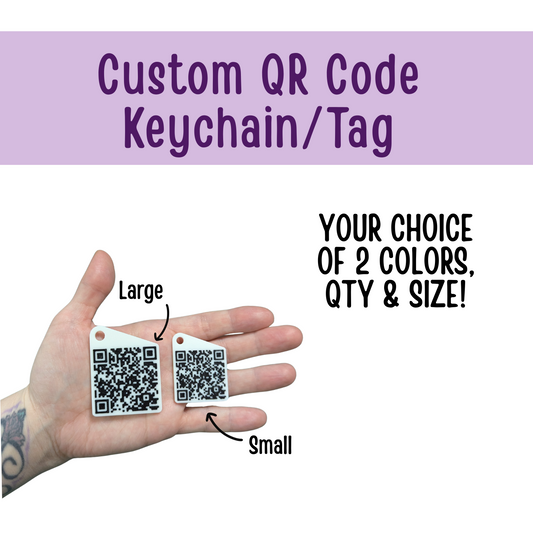 Custom 3D Printed QR Code Keychain | Personalized Link Tags for Client Sharing & Events