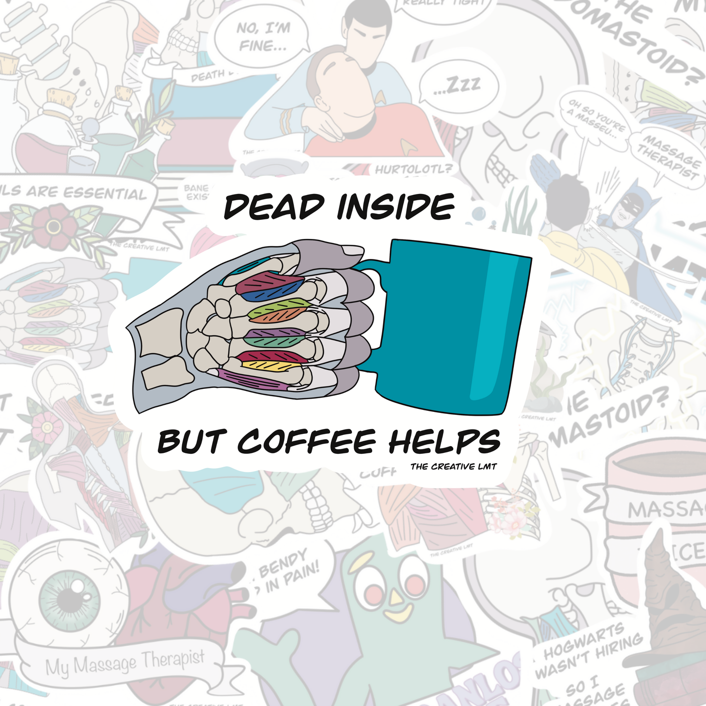 Dead Inside But Coffee Helps | Vinyl Sticker