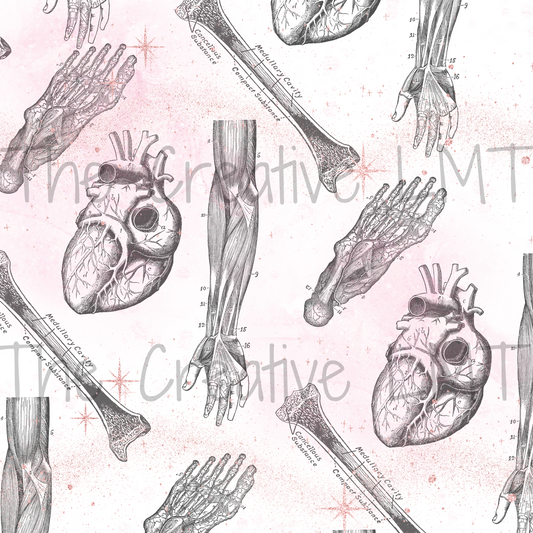 Vintage Anatomy Pink Notepad