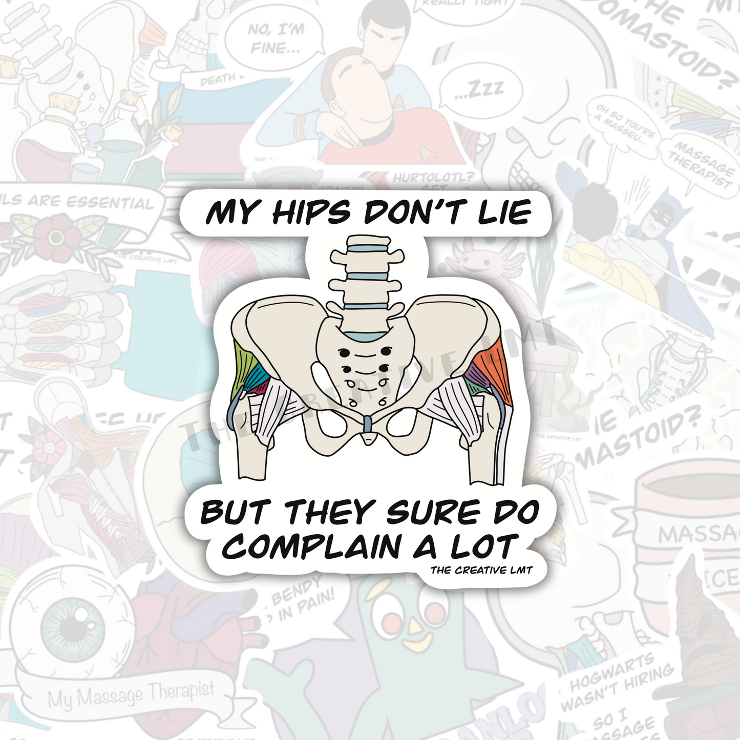 Hips Don't Lie | Funny Anatomy Vinyl Sticker