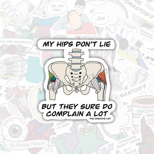 Hips Don't Lie | Funny Anatomy Vinyl Sticker