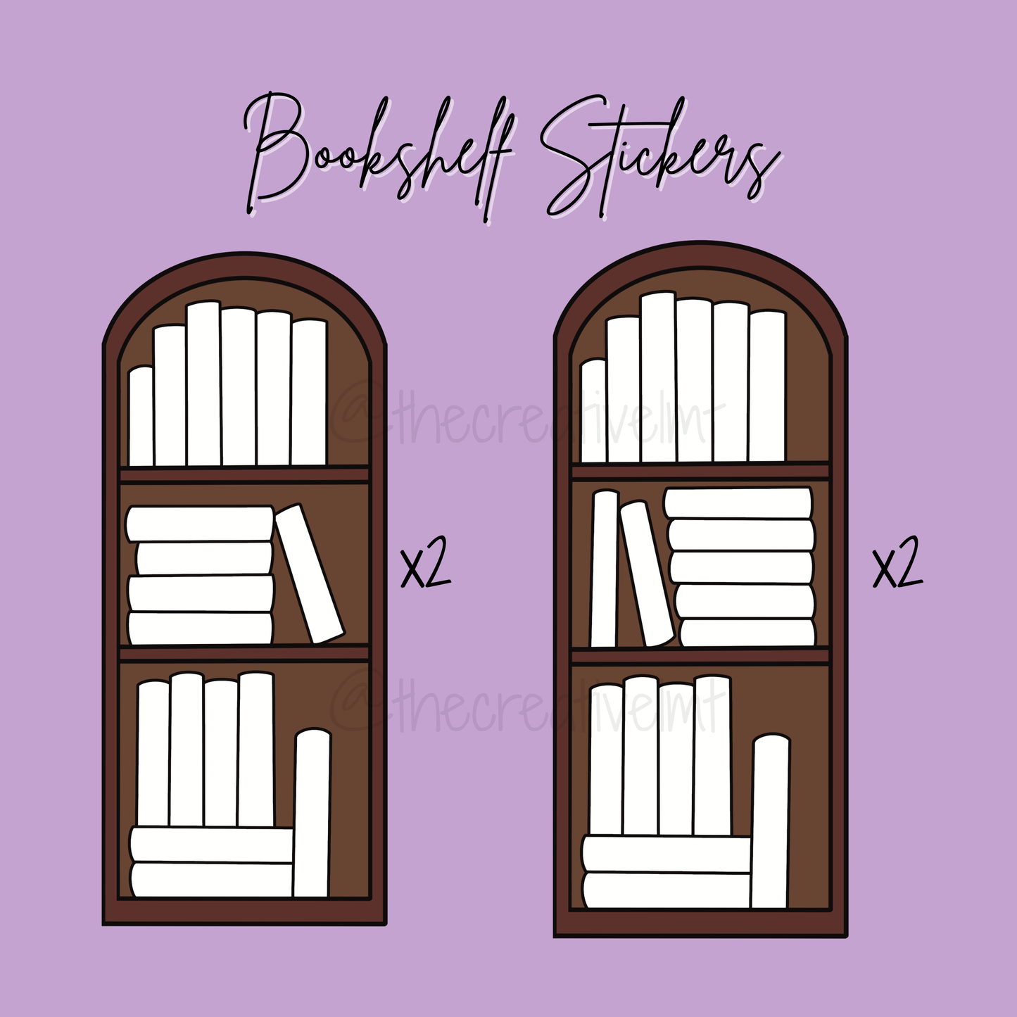 Bookshelf Reading Journal Stickers
