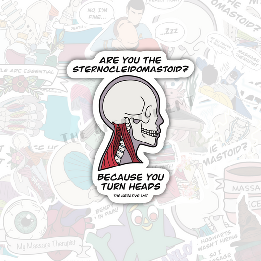 SCM Turn Heads | Funny Anatomy Vinyl Sticker