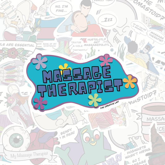 Massage Therapist Sponge Parody | Vinyl Sticker