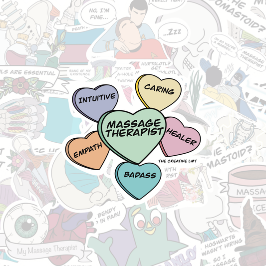 Massage Therapist Hearts | Vinyl Sticker