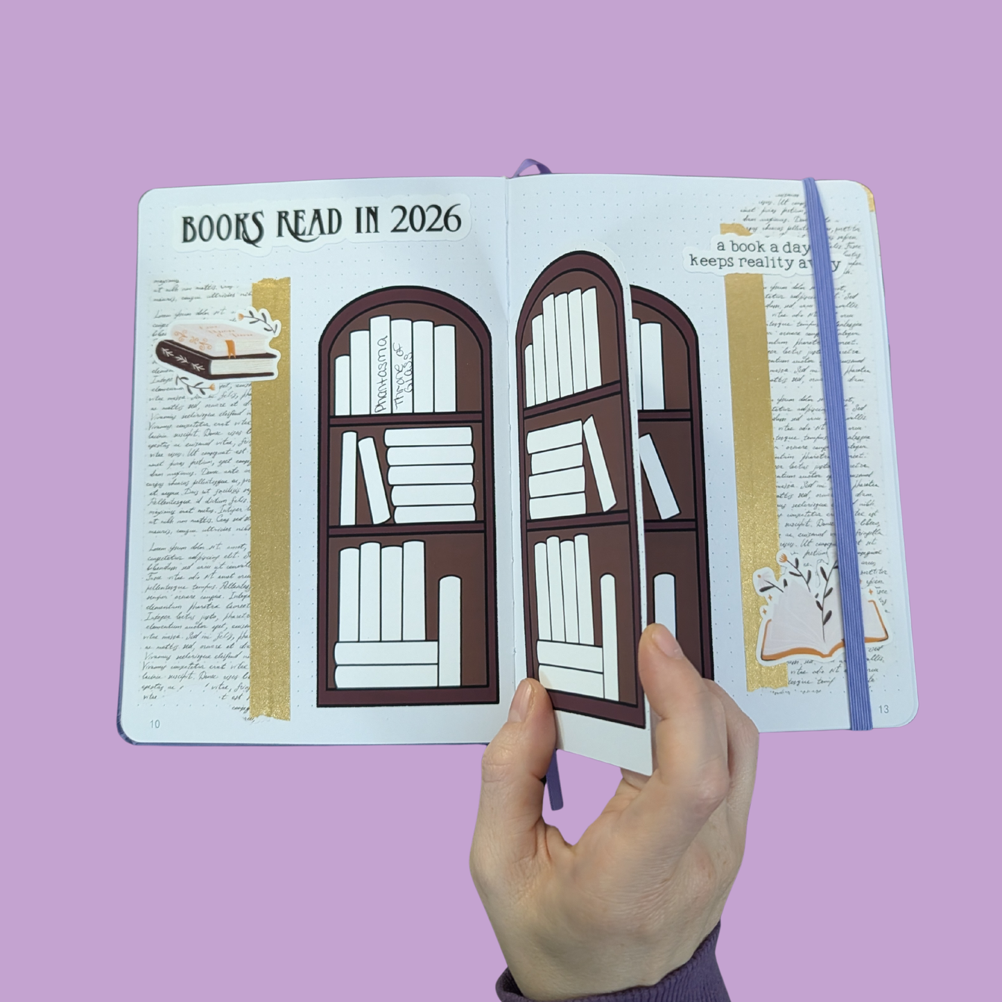 Bookshelf Reading Journal Stickers