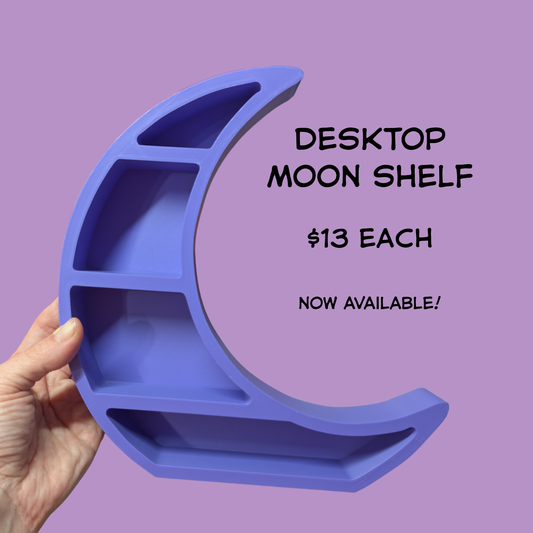 Desktop Moon Shelf | Trinket Shelf | 3D Print