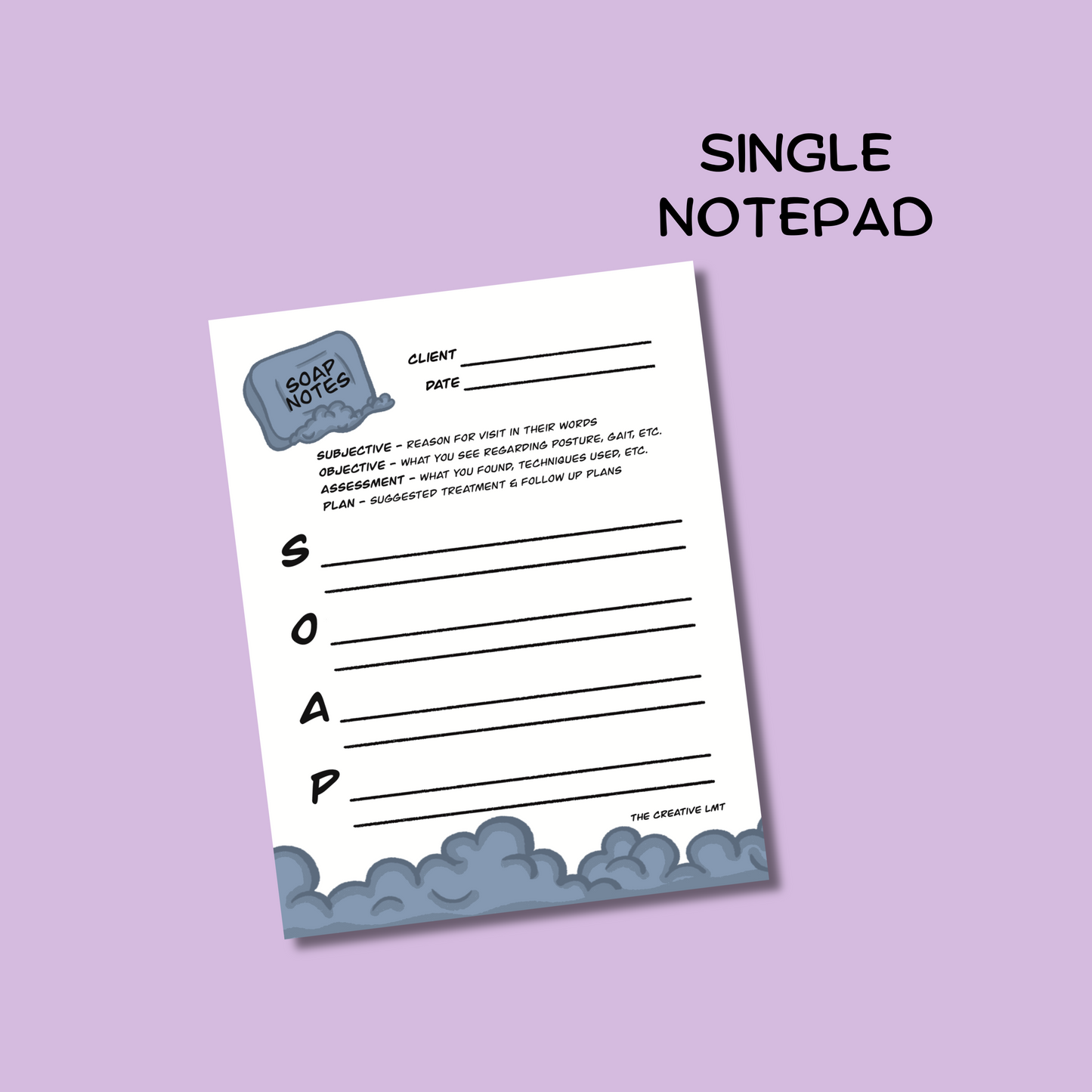 Soap Notes Notepad