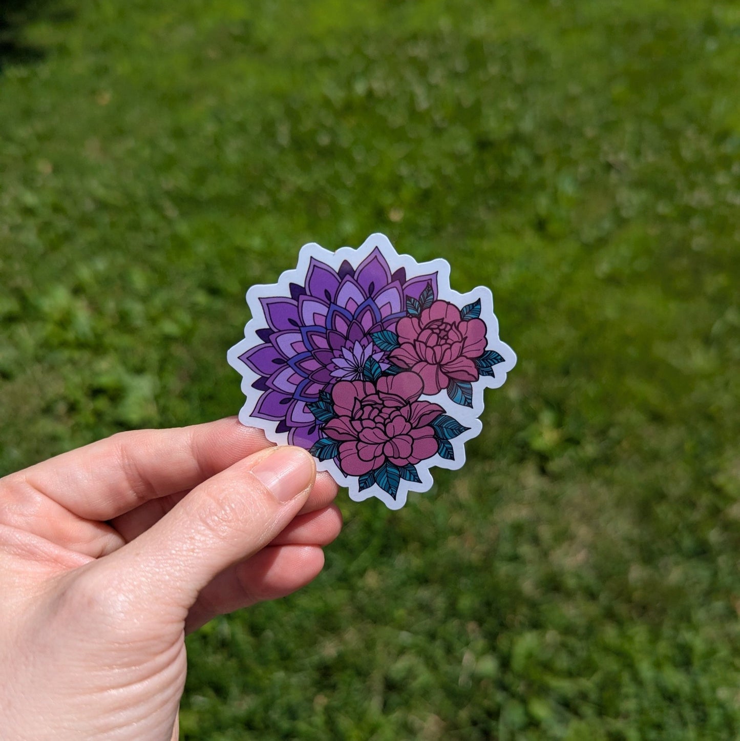 Mandala with Flowers | Vinyl Sticker