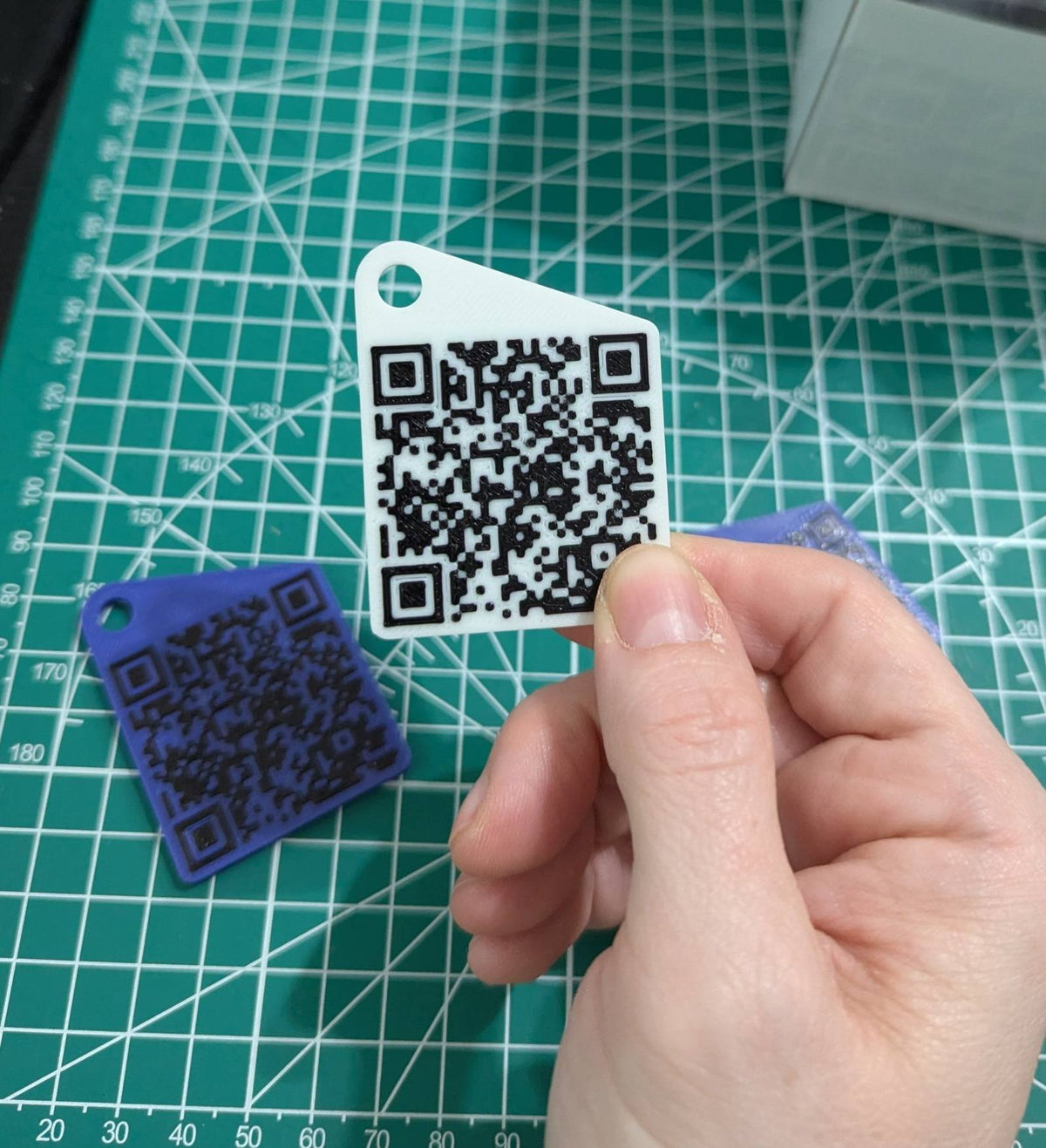Custom 3D Printed QR Code Keychain | Personalized Link Tags for Client ...