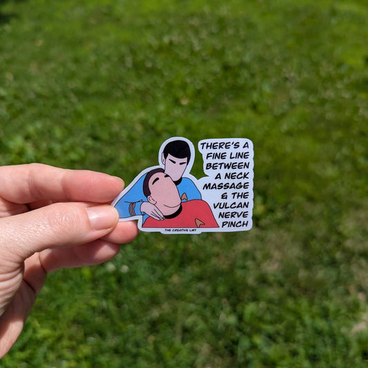 Spock Neck Massage | Parody Vinyl Sticker