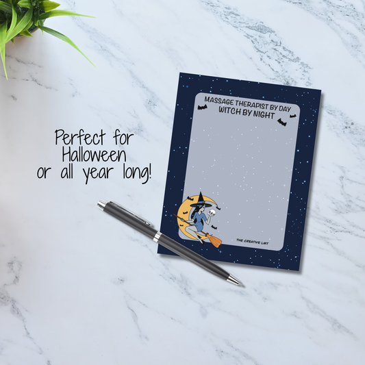 Massage Therapist Witch Notepad
