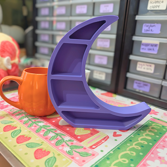 Desktop Moon Shelf | Trinket Shelf | 3D Print