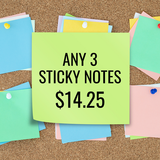 Choose Any 3 Sticky Notes | Pick Your Own Sticky Note Bundle | Assorted Sticky Notes