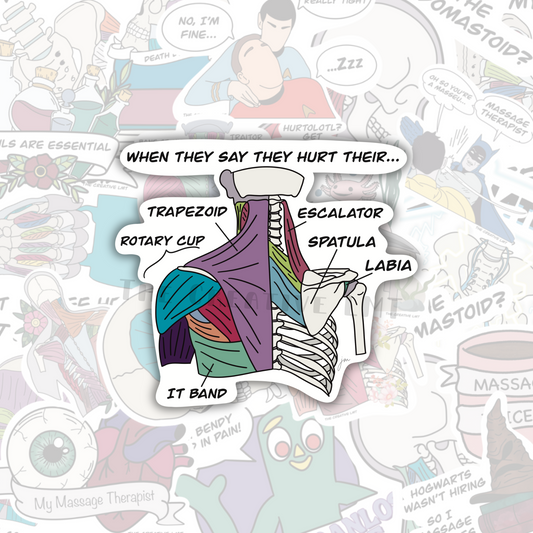 Misidentified Muscles | Funny Anatomy Vinyl Sticker