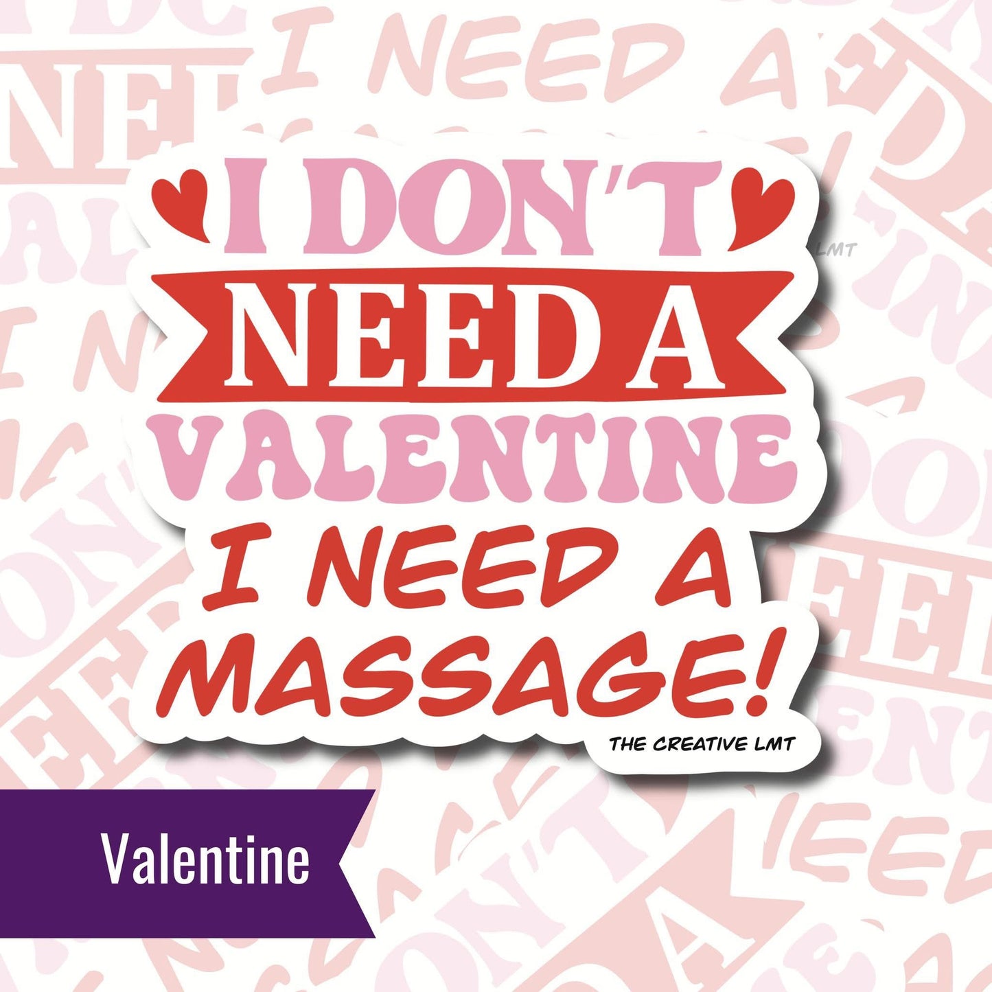 I Need A Massage Vinyl Sticker