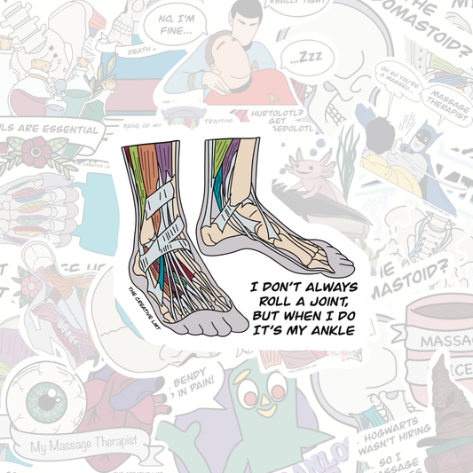 Ankle Roll A Joint | Funny Anatomy Vinyl Sticker