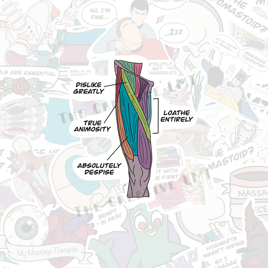 Loathe Leg | Funny Anatomy Vinyl Sticker