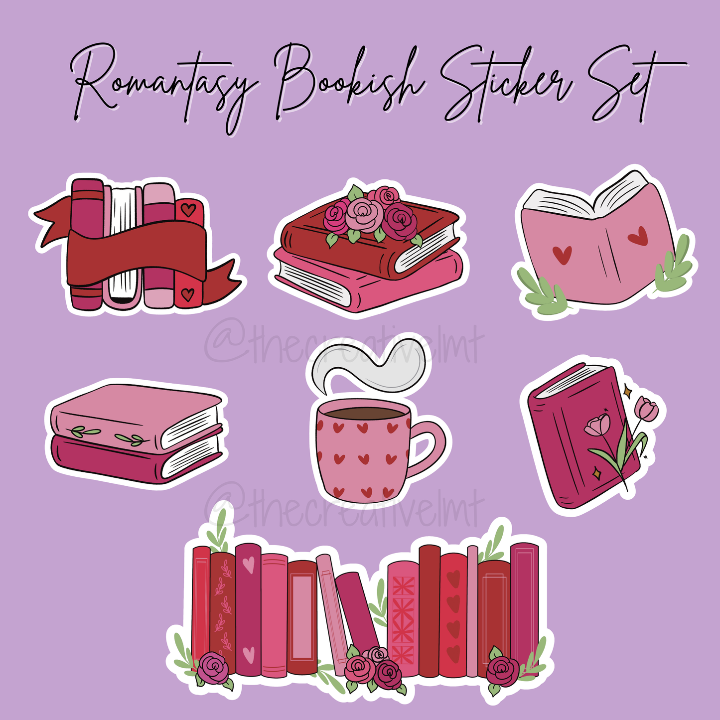 Romantasy Bookish Vinyl Stickers